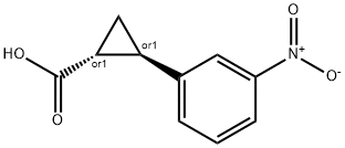 trans-2-(3-nitrophenyl)cyclopropane-1-carboxylic acid Structure