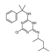 6-chloro-4-N-(4-methylpentan-2-yl)-2-N-(2-phenylpropan-2-yl)-1,3,5-triazine-2,4-diamine结构式