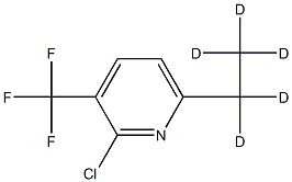 2-Chloro-3-trifluoromethyl-6-(ethyl-d5)-pyridine结构式