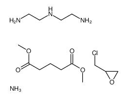 N'-(2-aminoethyl)ethane-1,2-diamine,azane,2-(chloromethyl)oxirane,dimethyl pentanedioate Structure