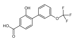 3-hydroxy-4-[3-(trifluoromethoxy)phenyl]benzoic acid Structure