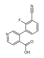 3-(3-cyano-2-fluorophenyl)pyridine-4-carboxylic acid Structure