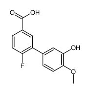 4-fluoro-3-(3-hydroxy-4-methoxyphenyl)benzoic acid Structure
