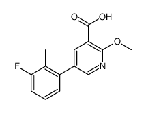 5-(3-fluoro-2-methylphenyl)-2-methoxypyridine-3-carboxylic acid结构式