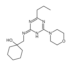 1-[[(4-morpholin-4-yl-6-propyl-1,3,5-triazin-2-yl)amino]methyl]cyclohexan-1-ol结构式