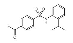 4-acetyl-N-(2-isopropylphenyl)benzenesulfonamide结构式