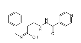 N-[(4-methylphenyl)methyl]-3-[2-(pyridine-4-carbonyl)hydrazinyl]propanamide Structure