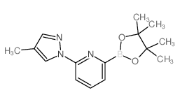 2-(4-METHYL-1H-PYRAZOL-1-YL)-6-(4,4,5,5-TETRAMETHYL-1,3,2-DIOXABOROLAN-2-YL)PYRIDINE Structure