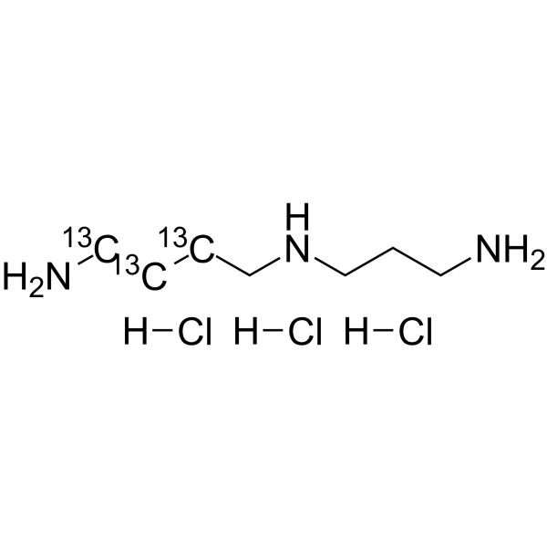 Spermidine-13C4( trihydrochloride) Structure