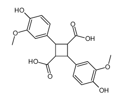 2,4-bis(4-hydroxy-3-methoxyphenyl)cyclobutane-1,3-dicarboxylic acid结构式