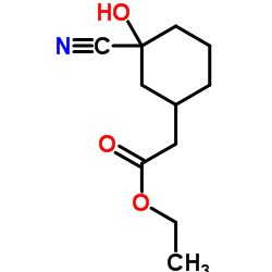 Ethyl (3-cyano-3-hydroxycyclohexyl)acetate结构式