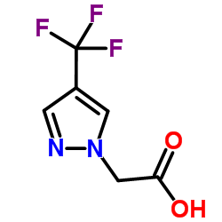2-(4-(trifluoromethyl)-1H-pyrazol-1-yl)acetic acid structure