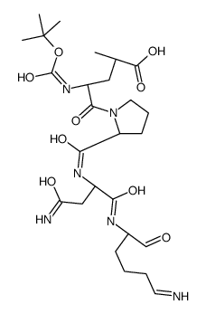 butyloxycarbonyl-cyclo(glutamyl-prolyl-asparaginyl-lysyl) methyl ester structure