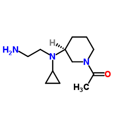 1-{(3S)-3-[(2-Aminoethyl)(cyclopropyl)amino]-1-piperidinyl}ethanone结构式