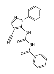 5-(N1-benzoylcarbamoyl)amino-1-phenylpyrazole-4-carbonitrile结构式