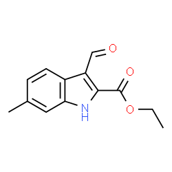 1H-INDOLE-2-CARBOXYLIC ACID,3-FORMYL-6-METHYL-,ETHYL ESTER structure