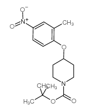 1N-BOC4-(2-甲基-4-硝基苯氧基)哌啶结构式