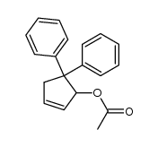 5,5-diphenyl-2-cyclopentenyl acetate结构式