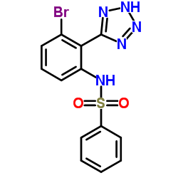 N-[3-bromo-2-(1H-tetrazol-5-yl)-phenyl]-benzenesulfonamide Structure