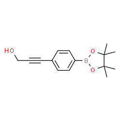 4-(3-Hydroxy-1-propynyl)benzeneboronic acid pinacol ester结构式