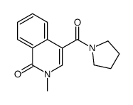 2-methyl-4-(pyrrolidine-1-carbonyl)isoquinolin-1-one结构式