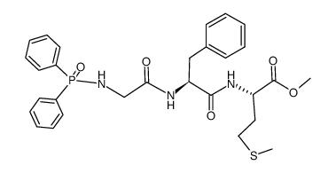 N-(diphenylphosphinoyl)glycylphenylalanylmethionine methyl ester结构式