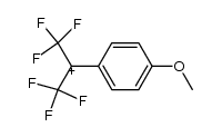1,1,1,3,3,3-hexafluoro-2-(4-methoxyphenyl)propan-2-ylium结构式