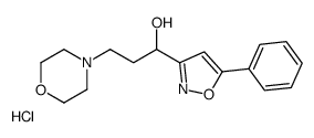 3-morpholin-4-yl-1-(5-phenyl-1,2-oxazol-3-yl)propan-1-ol,hydrochloride结构式