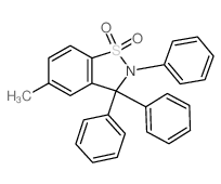1,2-Benzisothiazole,2,3-dihydro-5-methyl-2,3,3-triphenyl-, 1,1-dioxide结构式