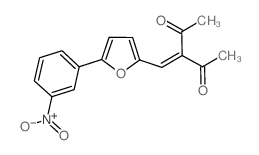 2,4-Pentanedione, 3-[[5-(3-nitrophenyl)-2-furanyl]methylene]- (en) Structure