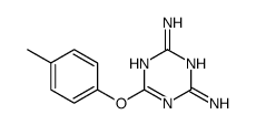 6-(4-methylphenoxy)-1,3,5-triazine-2,4-diamine结构式