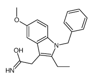 2-(1-benzyl-2-ethyl-5-methoxyindol-3-yl)acetamide结构式