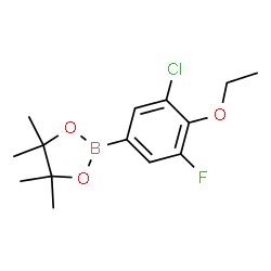 2-(3-氯-4-乙氧基-5-氟苯基)-4, 4, 5, 5-四甲基-1, 3, 2-二氧硼杂环戊烷结构式