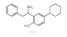 Phenol,2-(1-amino-2-phenylethyl)-4-cyclohexyl-, hydrochloride (1:1) structure