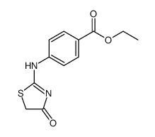 4-(4-oxo-4,5-dihydro-thiazol-2-ylamino)-benzoic acid ethyl ester Structure