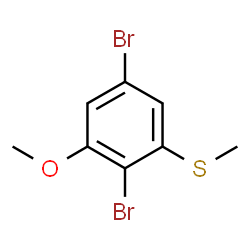 1,4-Dibromo-2-methoxy-6-(methylsulfanyl)benzene结构式