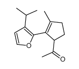 1-[(S)-3-Methyl-2-(3-isopropylfuran-2-yl)-2-cyclopenten-1-yl]ethanone Structure