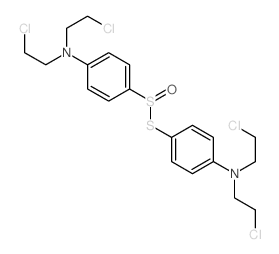 4-[4-[bis(2-chloroethyl)amino]phenyl]sulfanylsulfinyl-N,N-bis(2-chloroethyl)aniline结构式