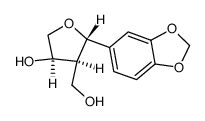 (3R,4S,5S)-5-Benzo[1,3]dioxol-5-yl-4-hydroxymethyl-tetrahydro-furan-3-ol Structure