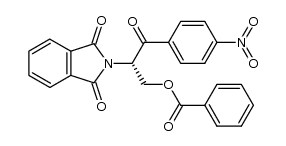 (2S)-1-(p-nitrophenyl)-2-phthalimido-3-benzoyloxy-1-propanone Structure