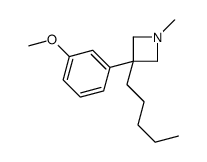 3-(m-Methoxyphenyl)-1-methyl-3-pentylazetidine Structure