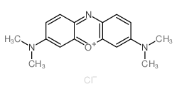 (7-(DIMETHYLAMINO)-3H-PHENOXAZIN-3-YLIDENE)DIMETHYLAMMONIUM CHLORIDE Structure