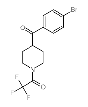 (4-BROMOPHENYL)[1-(TRIFLUOROACETYL)-4-PIPERIDINYL]METHANONE Structure