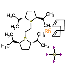 1,2-Bis((2S,5S)-2,5-di-i-propylphospholano)ethane(cyclooctadiene)rhodium(I) tetrafluoroborate Structure