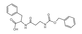 N-(N-benzyloxycarbonyl-β-alanyl)-phenylalanine Structure