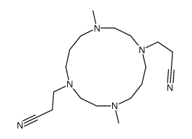 3-[8-(2-cyanoethyl)-4,11-dimethyl-1,4,8,11-tetrazacyclotetradec-1-yl]propanenitrile结构式