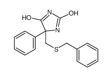 5-(benzylsulfanylmethyl)-5-phenylimidazolidine-2,4-dione Structure