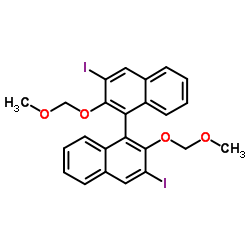 S-3,3'-diiodo-2,2'-bis(MethoxyMethoxy)1,1'-Binaphthalene Structure