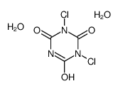 1,3-dichloro-1,3,5-triazinane-2,4,6-trione,dihydrate结构式
