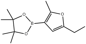 2-Methyl-5-ethylfuran-3-boronic acid pinacol ester结构式